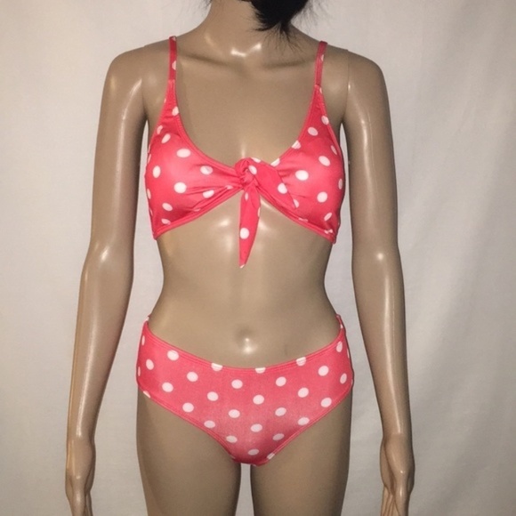 LAST 1! Sexy Polka Dot High Waisted Bandage Bikini - Picture 3 of 12